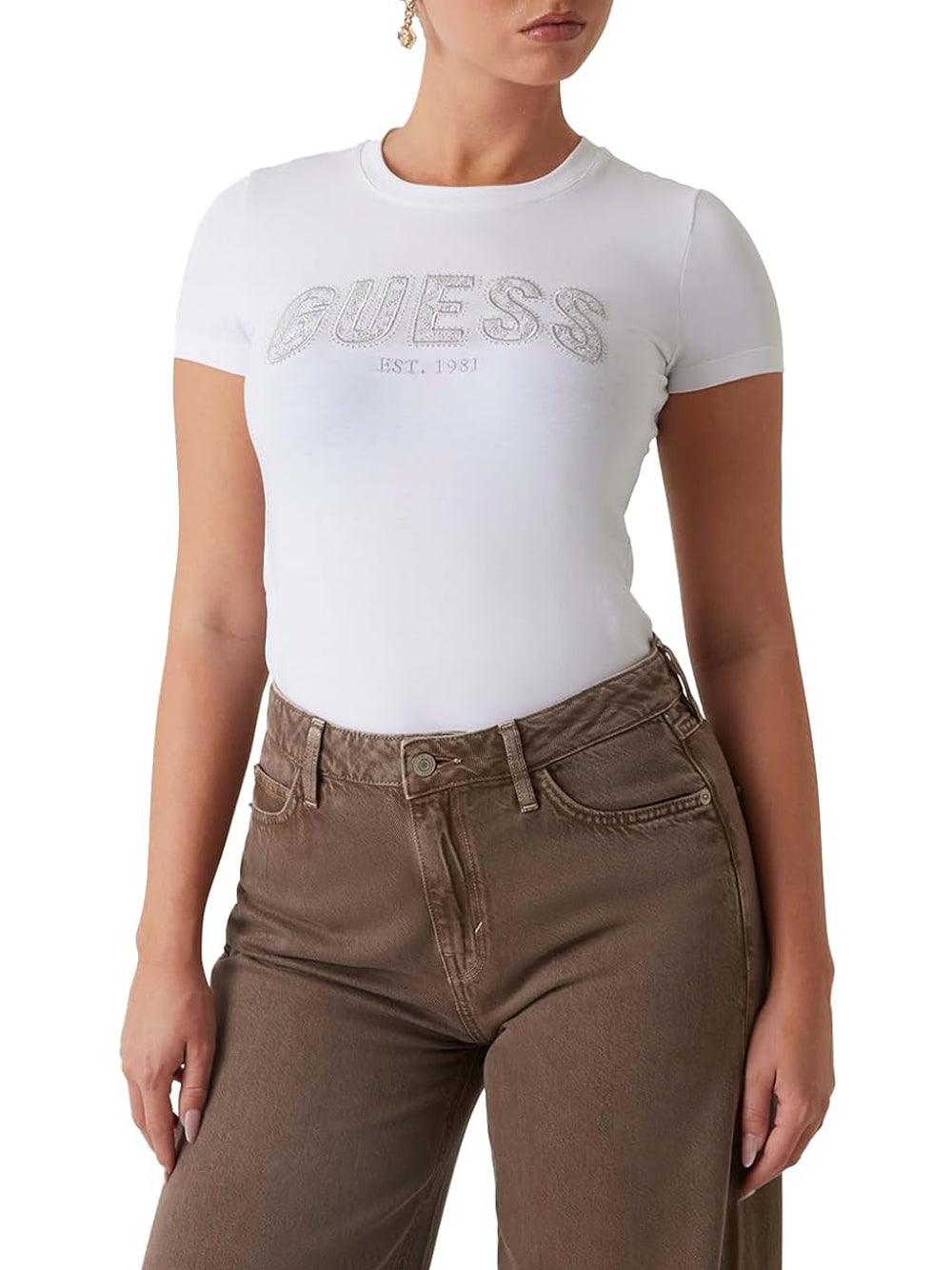 GUESS T-shirt Donna - Bianco modello W5GI04J1314