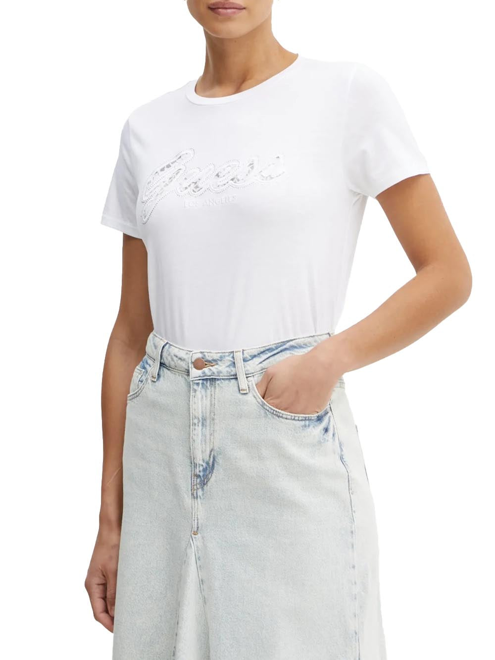 GUESS T-shirt Donna - Bianco modello W5RI08K9RM1