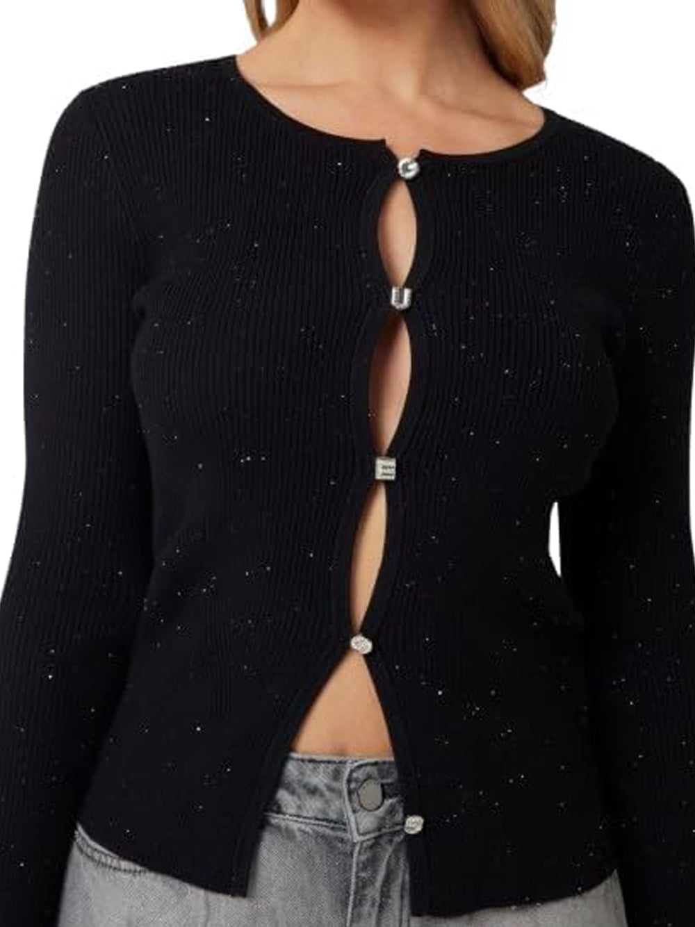 GUESS Cardigan Donna - Nero modello W5RR17Z34O0