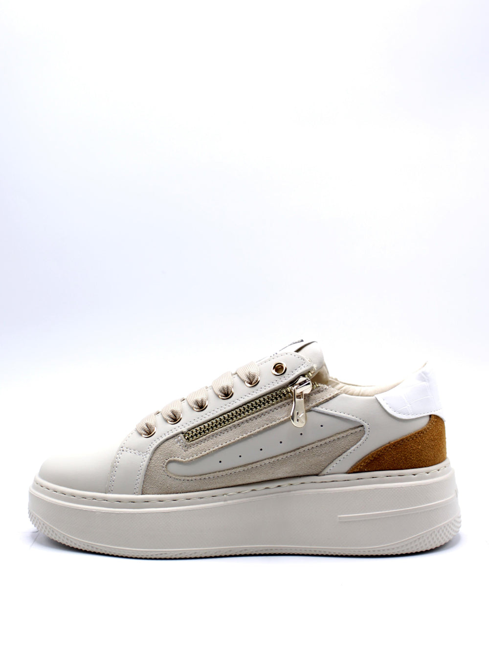 KEYS Sneakers platform Donna - Beige modello K-10522