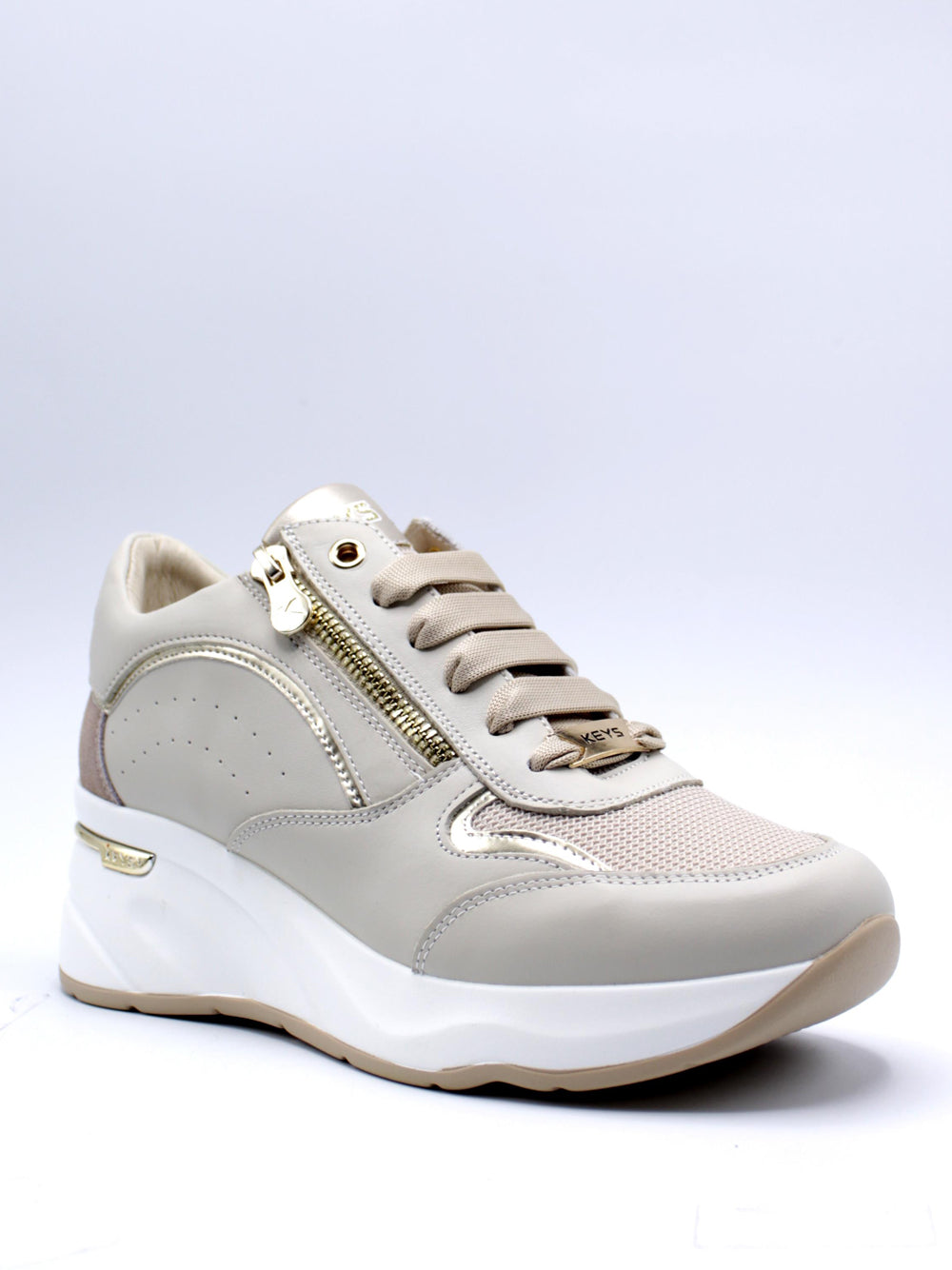 KEYS Sneakers con zeppa Donna - Beige modello K-10592