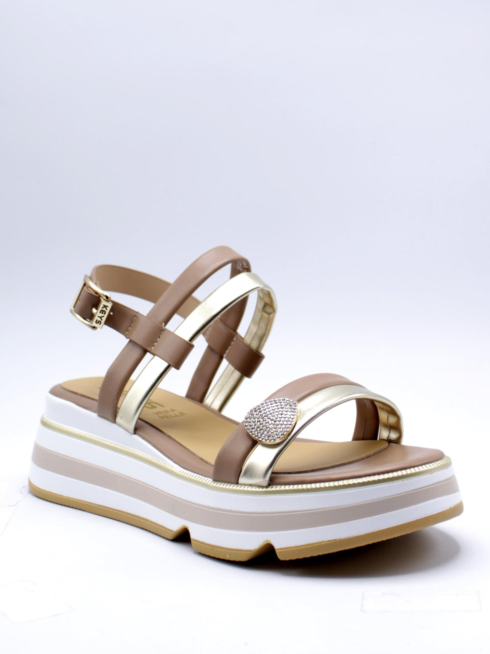 KEYS Sandali con zeppa Donna - Camel modello K-11012