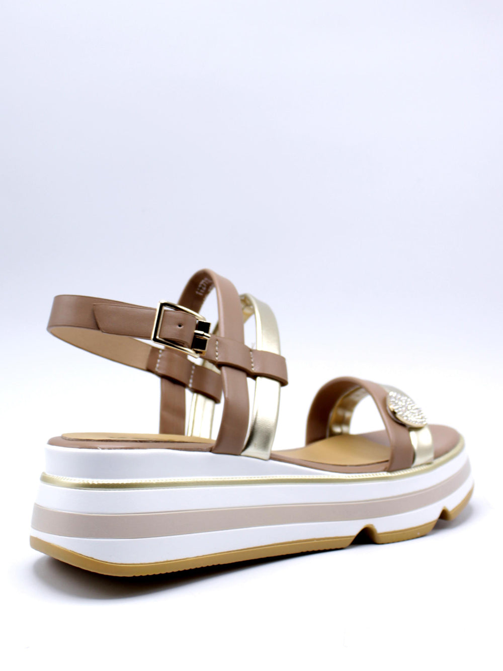 KEYS Sandali con zeppa Donna - Camel modello K-11012