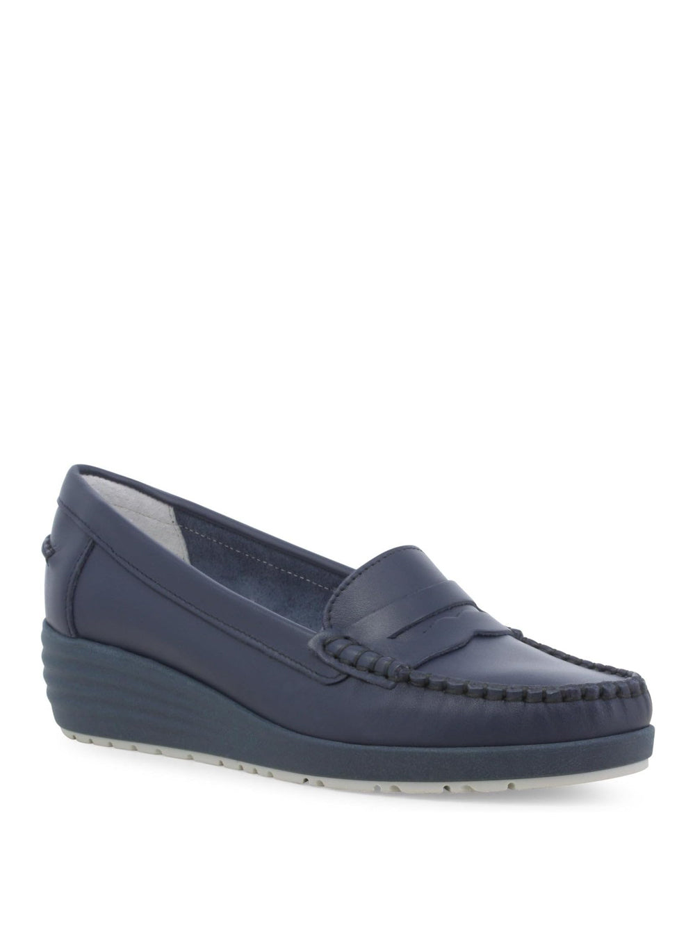 MELLUSO Mocassini con zeppa Donna - Blu modello 01028Z