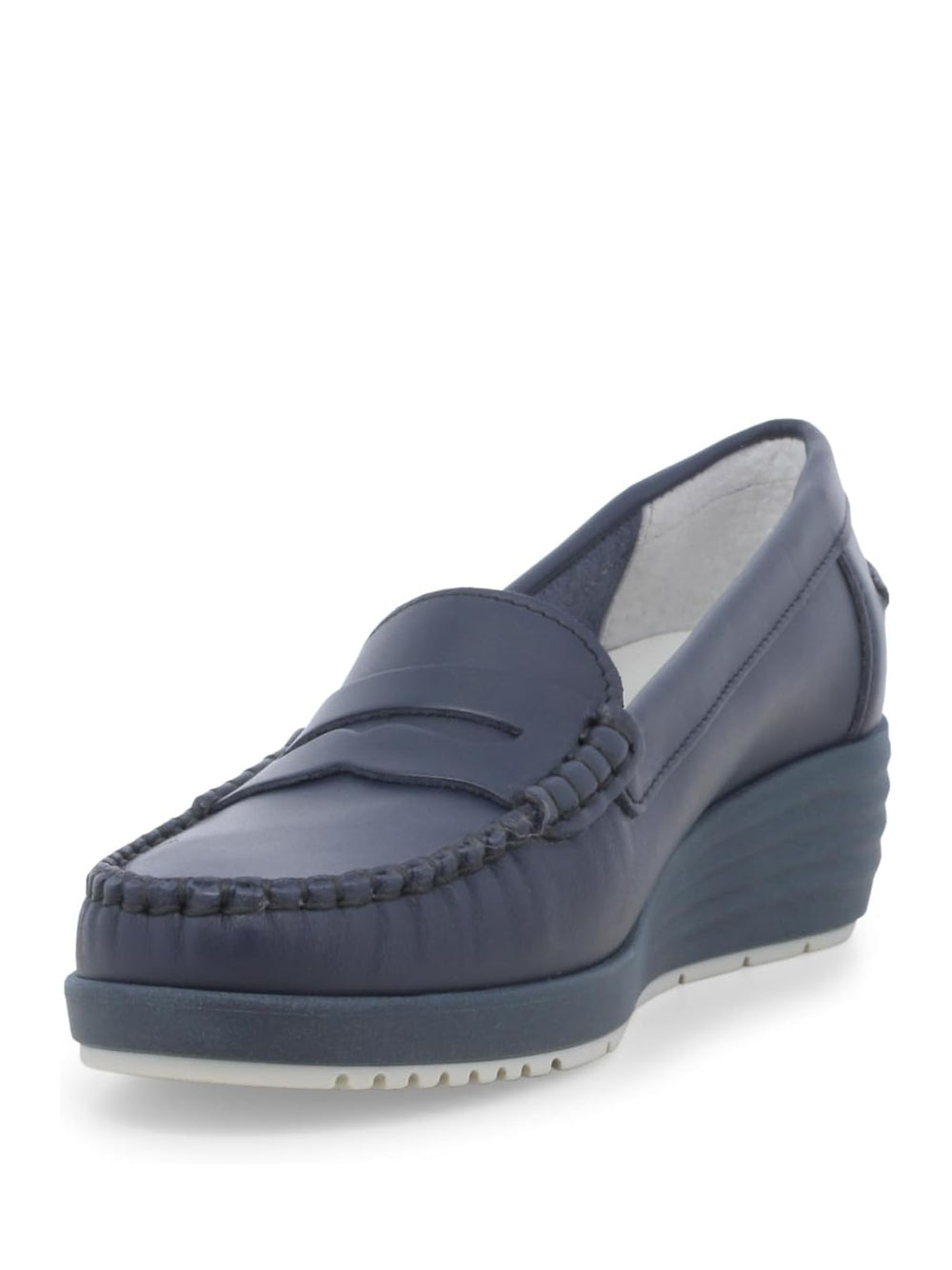 MELLUSO Mocassini con zeppa Donna - Blu modello 01028Z