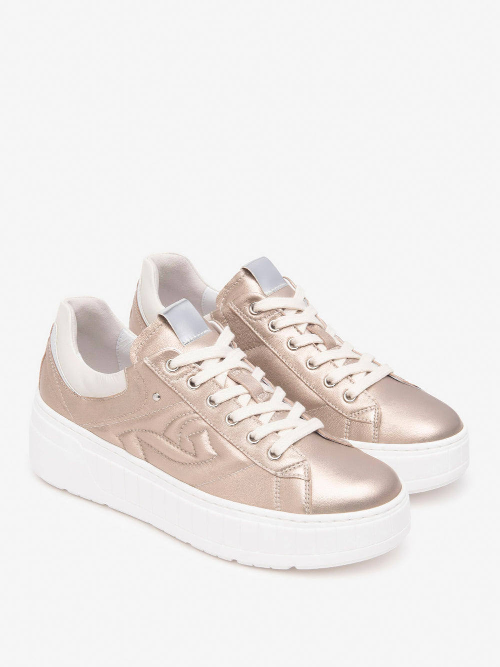 NERO GIARDINI Sneakers platform Donna - Beige modello E513091D
