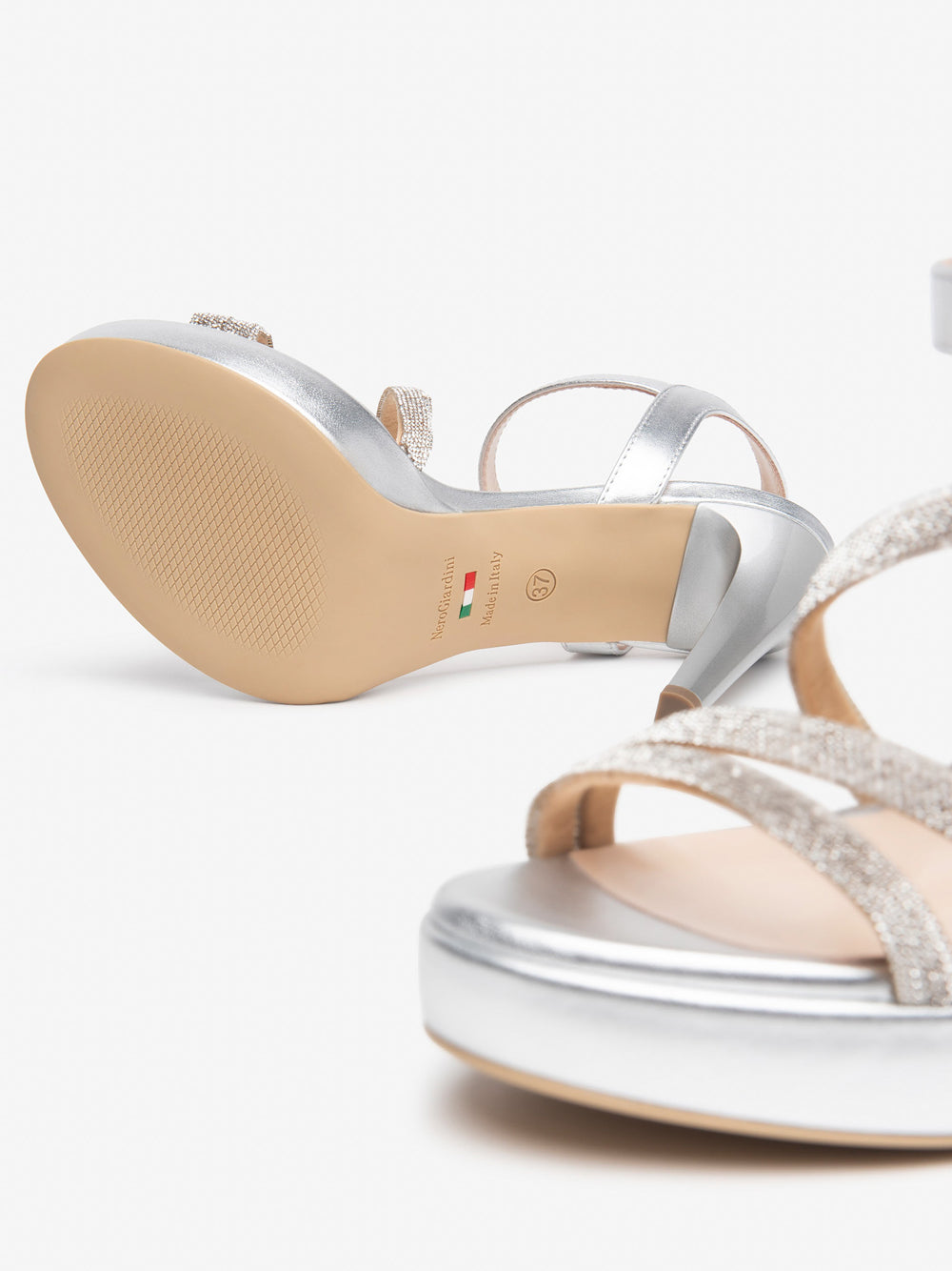 NERO GIARDINI Sandali con plateau Donna - Argento modello E513150DE