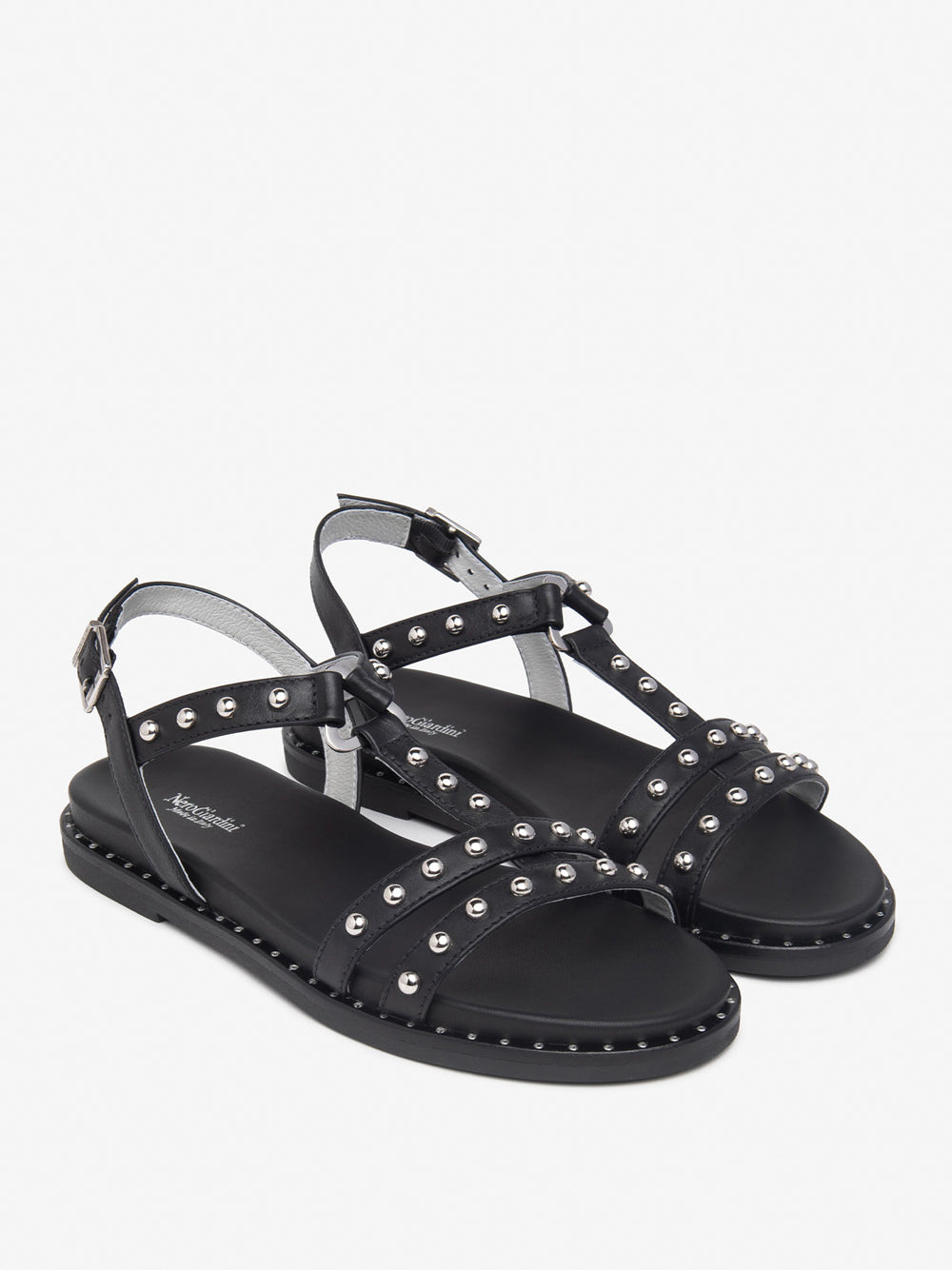 NERO GIARDINI Sandali con borchie Donna - Nero modello E513480D