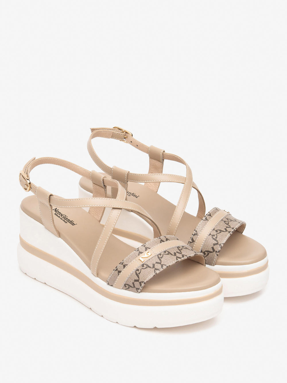 NERO GIARDINI Sandali con zeppa Donna - Beige modello E513512D