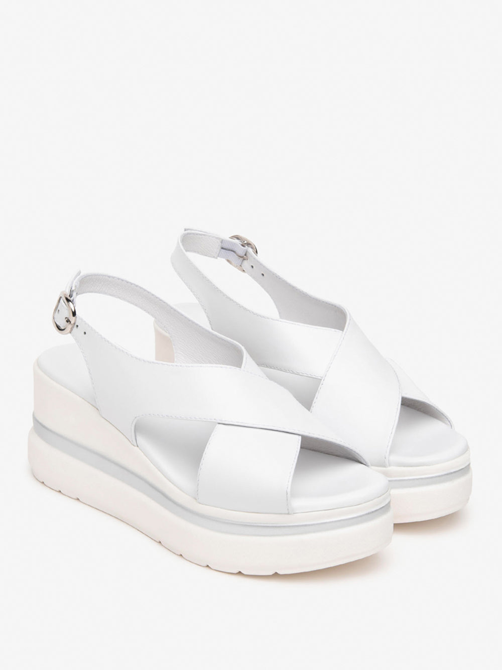 NERO GIARDINI Sandali con zeppa Donna - Bianco modello E513515D
