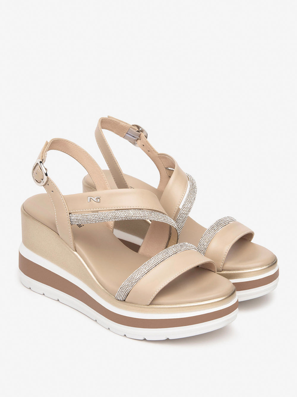 NERO GIARDINI Sandali con zeppa Donna - Bianco modello E513522D