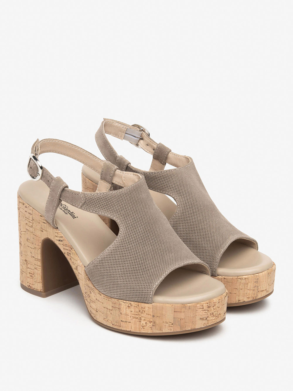 NERO GIARDINI Sandali con plateau Donna - Cuoio modello E513621D