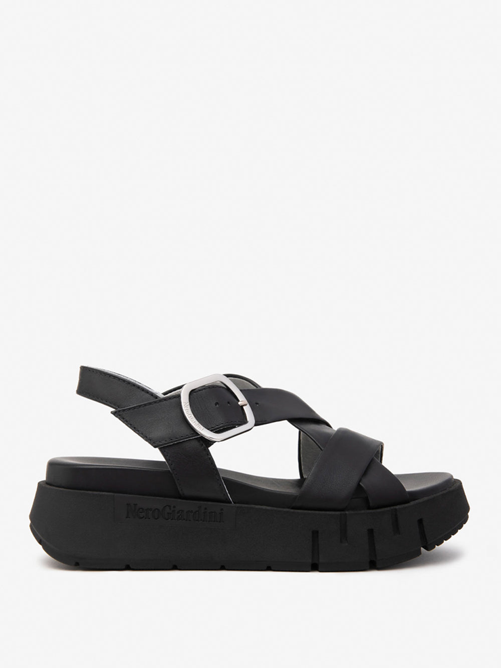 NERO GIARDINI Sandali platform Donna - Nero modello E513696D