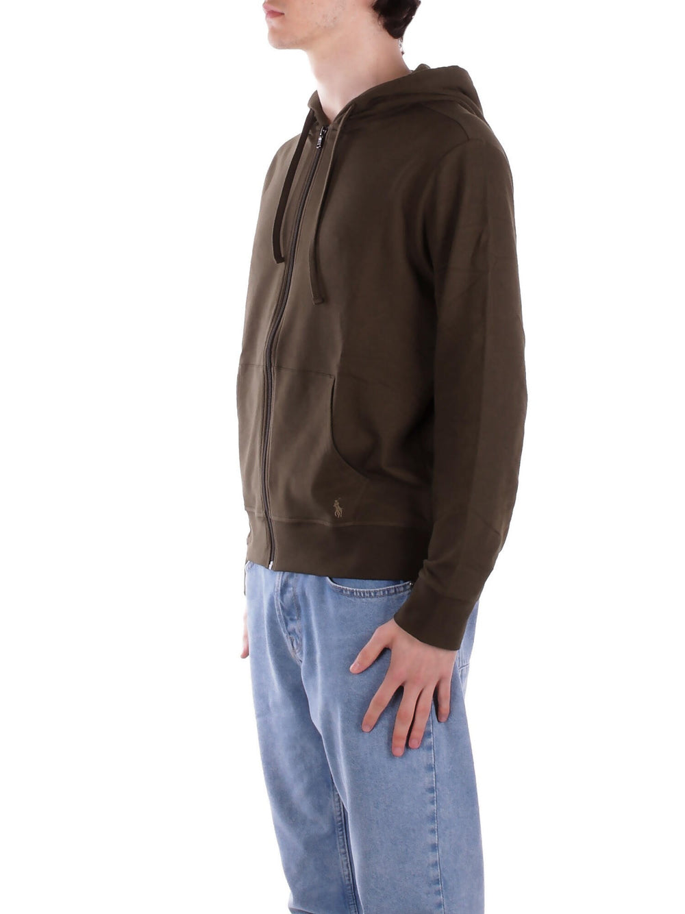 RALPH LAUREN Felpa con zip Uomo - Verde modello 714962527004