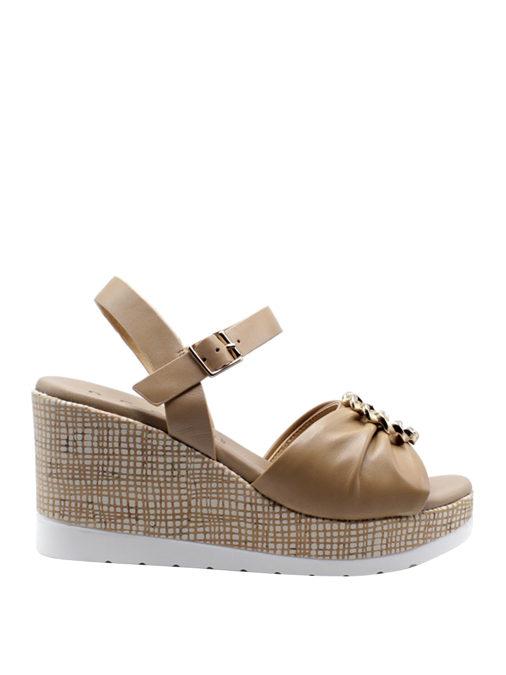 REPO Sandali con zeppa Donna - Camel modello 51252