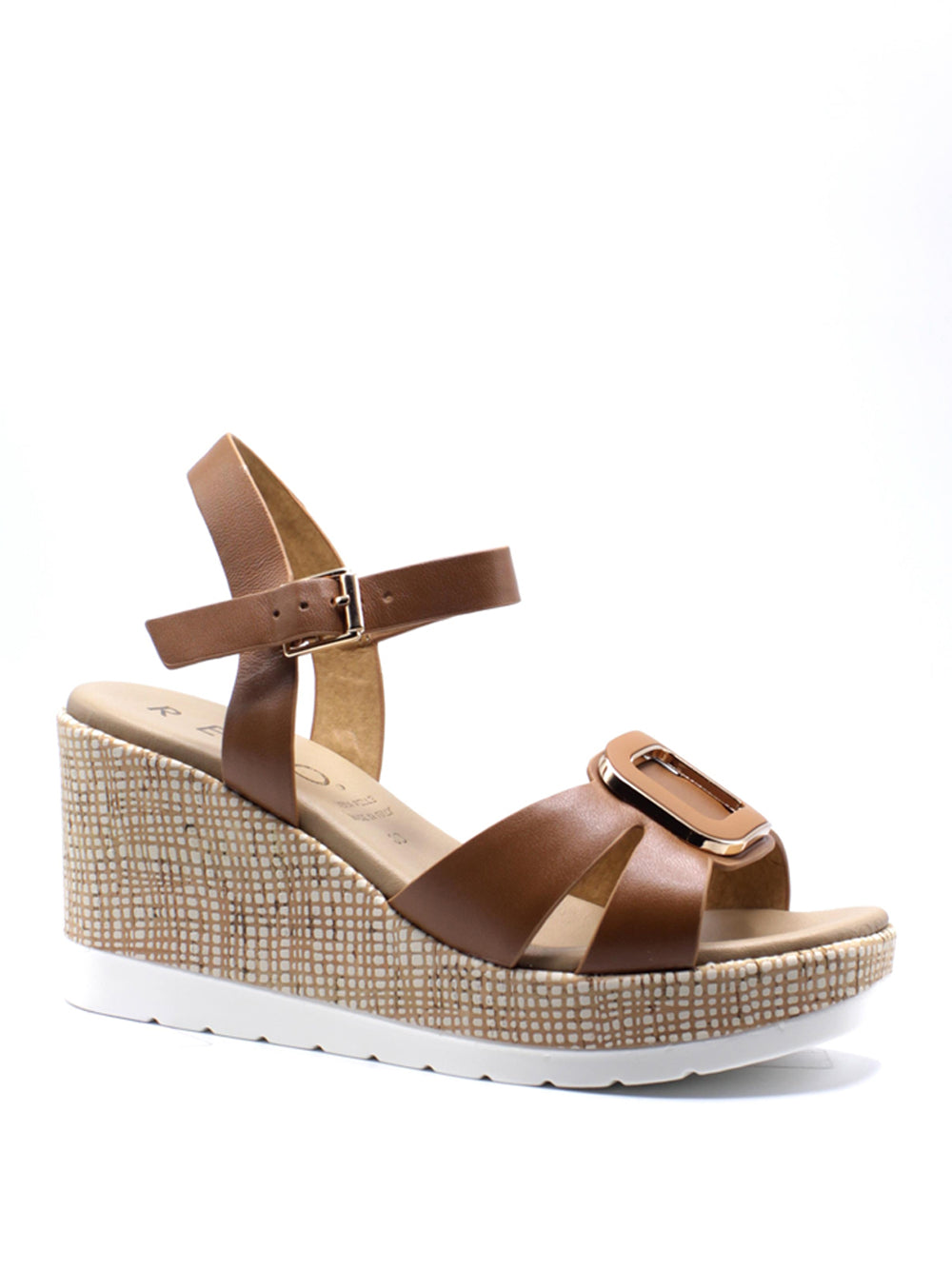 REPO Sandali con zeppa Donna - Cuoio modello 51425
