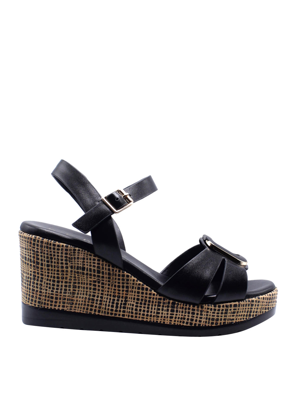 REPO Sandali con zeppa Donna - Nero modello 51425