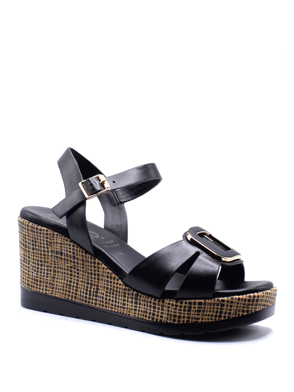 REPO Sandali con zeppa Donna - Nero modello 51425