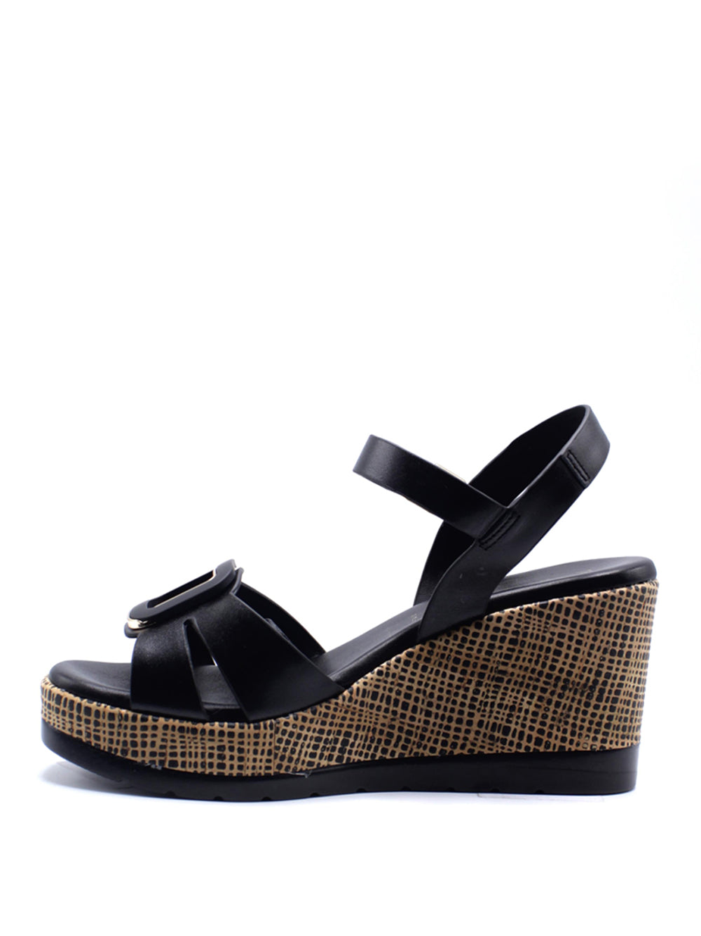 REPO Sandali con zeppa Donna - Nero modello 51425