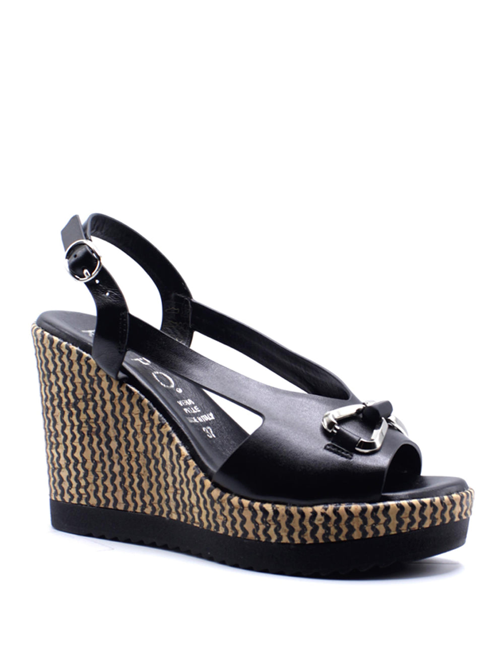 REPO Sandali con zeppa Donna - Nero modello 52278