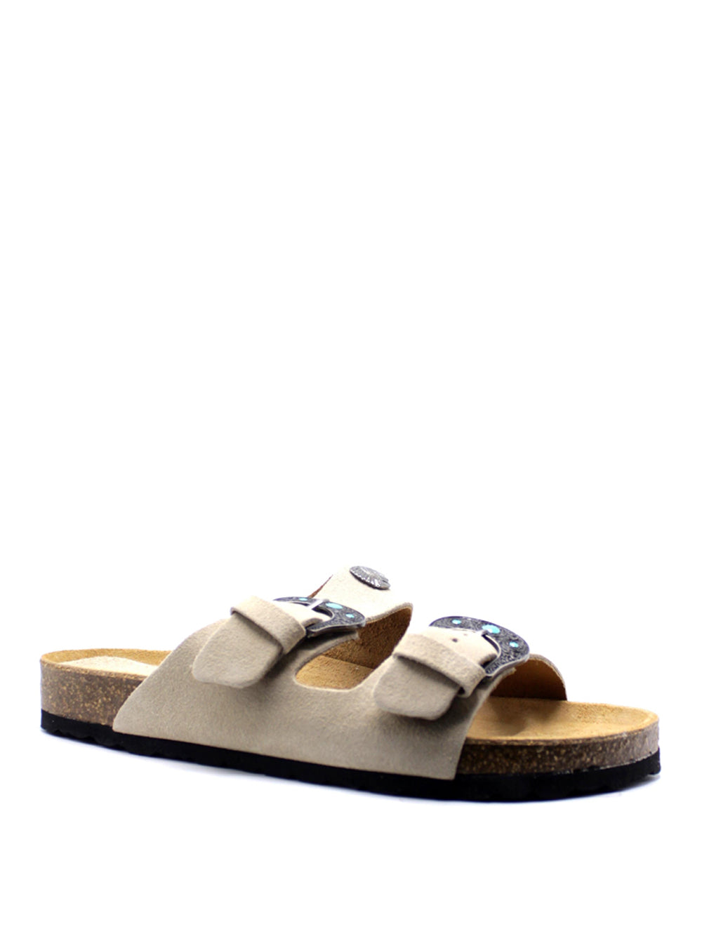 TAJI Sandali slide Donna - Beige modello BUCKLE INDY