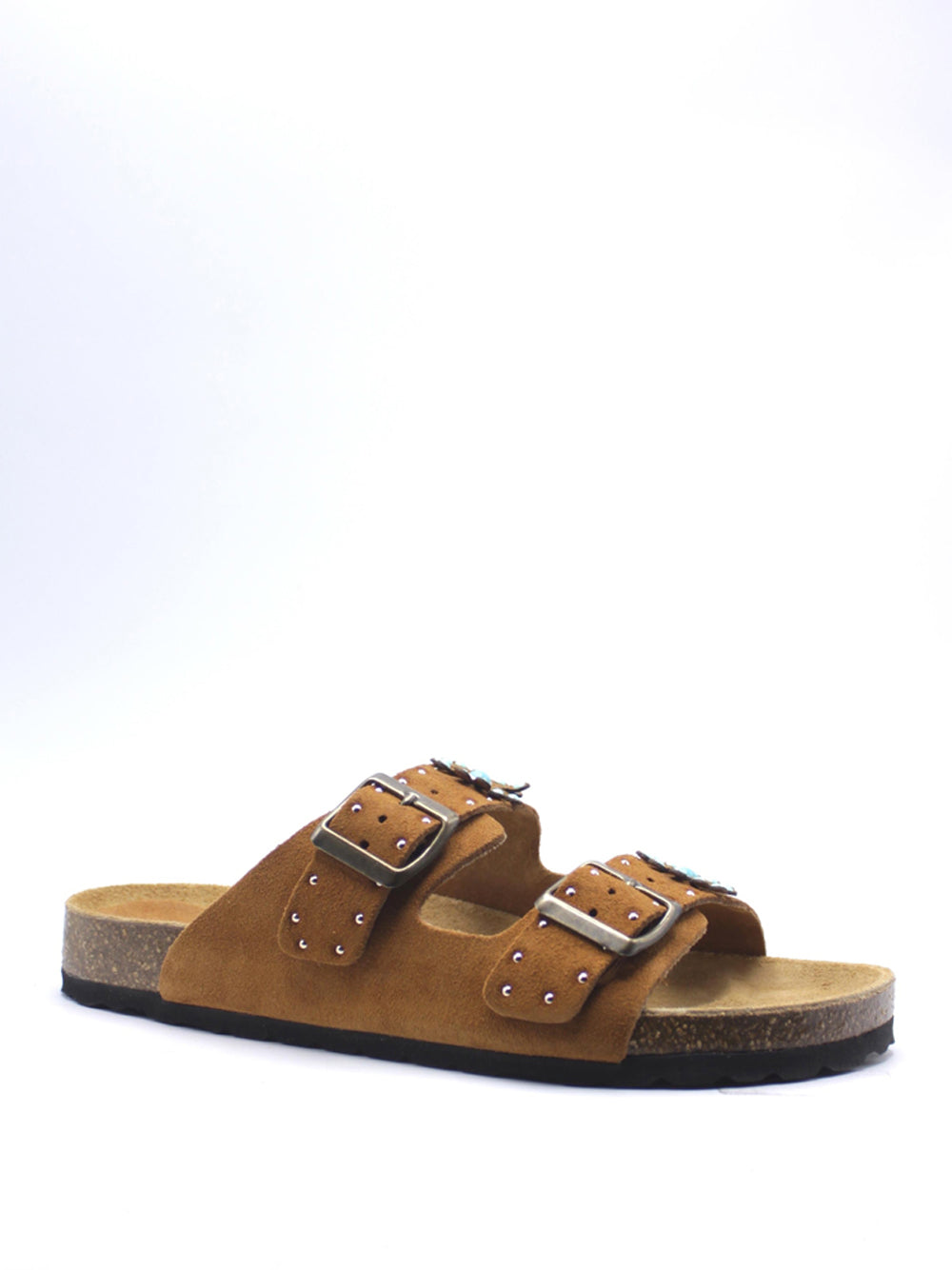 TAJI Sandali slide Donna - Camel modello BUCKLE/159