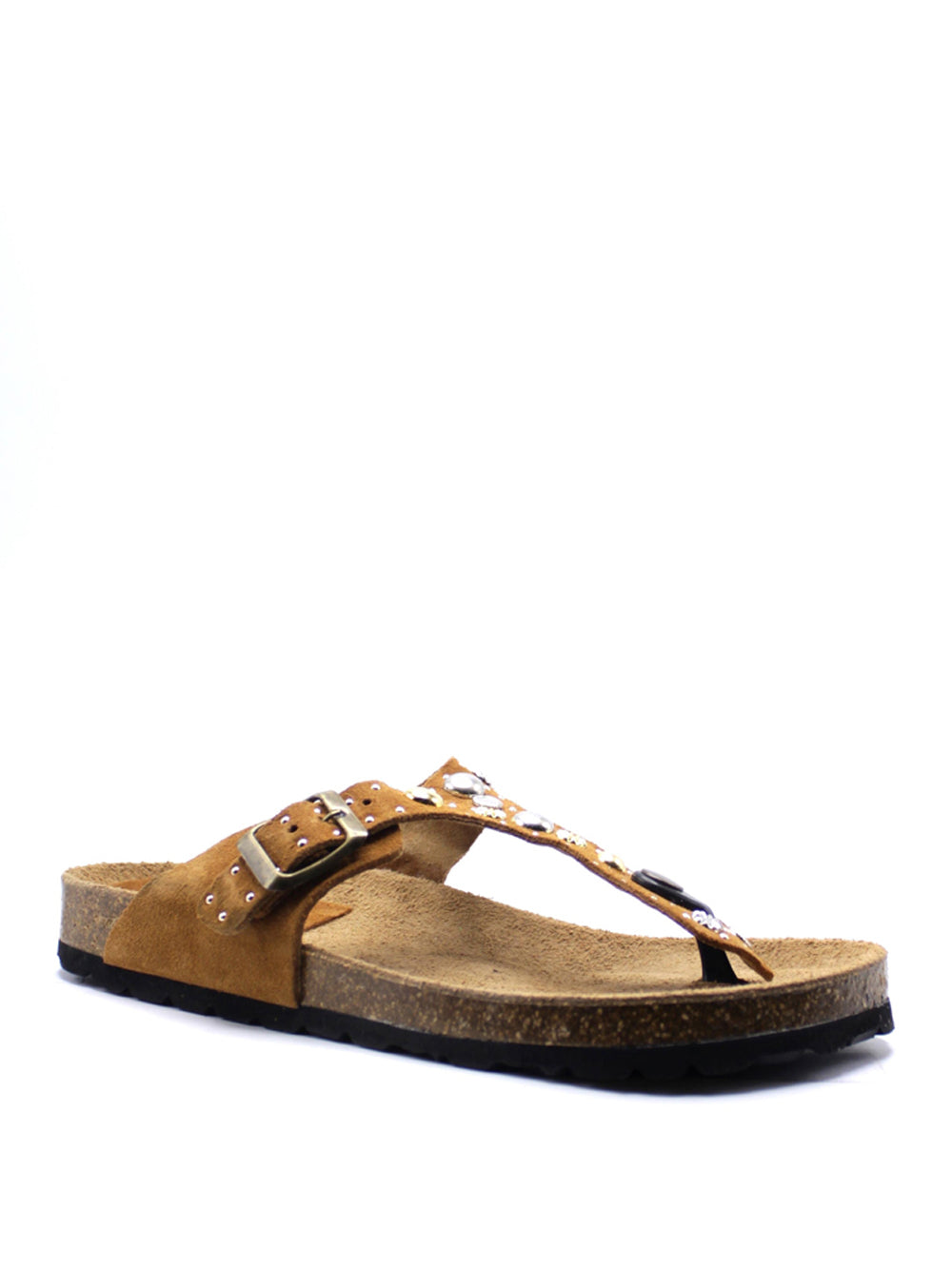 TAJI Sandali infradito Donna - Camel modello SLANE