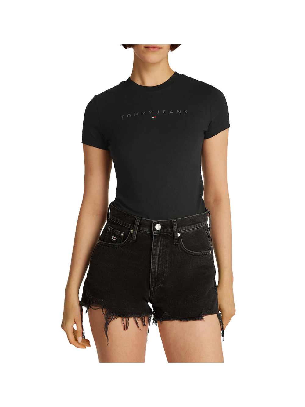 TOMMY HILFIGER T-shirt Donna - Nero modello DW0DW20315