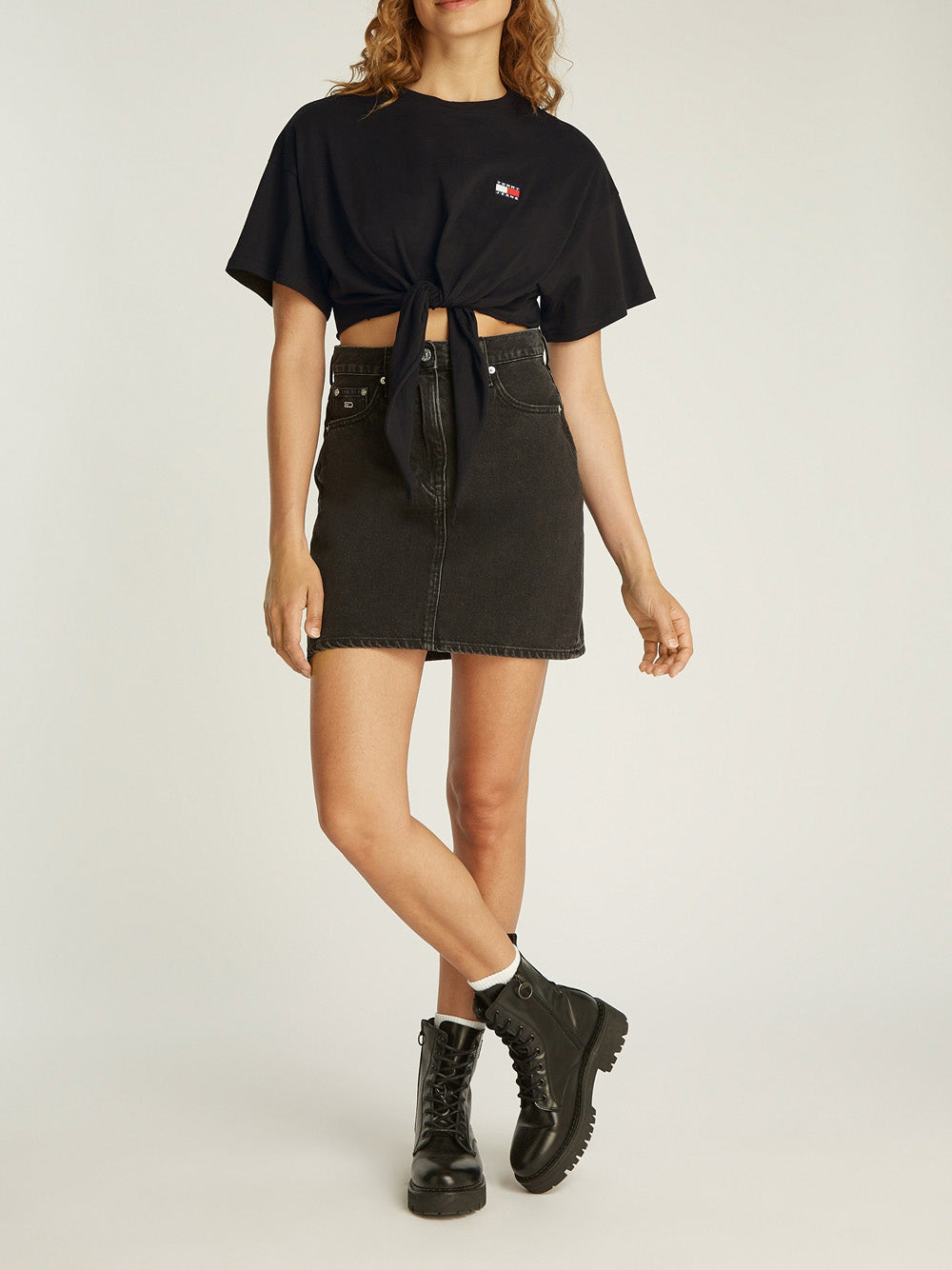 TOMMY HILFIGER T-shirt Donna - Nero modello DW0DW20321