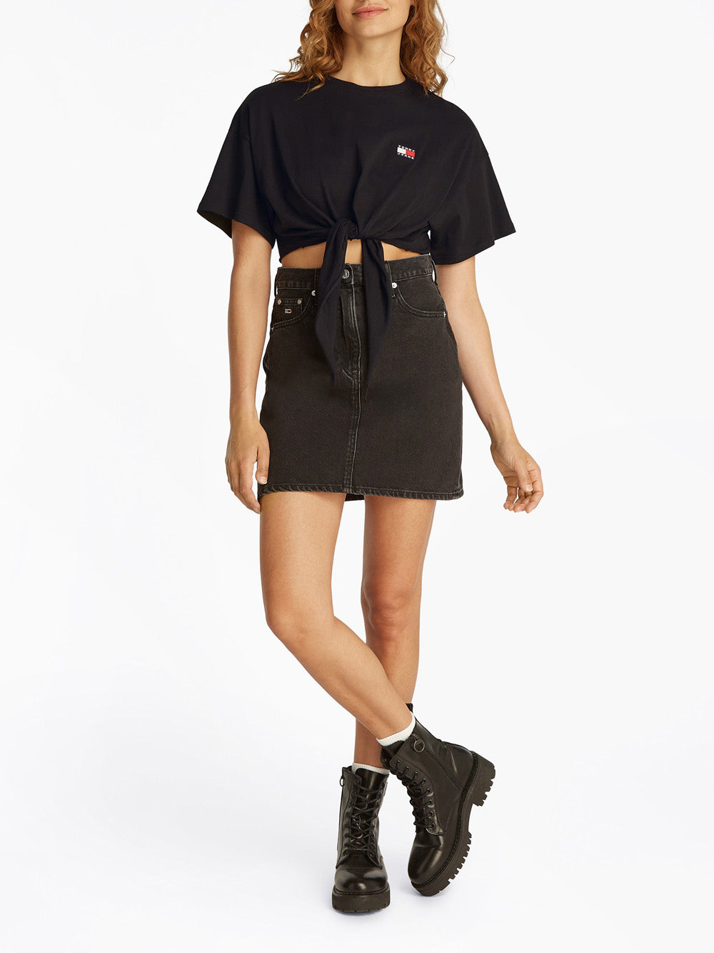 TOMMY HILFIGER T-shirt Donna - Nero modello DW0DW20321