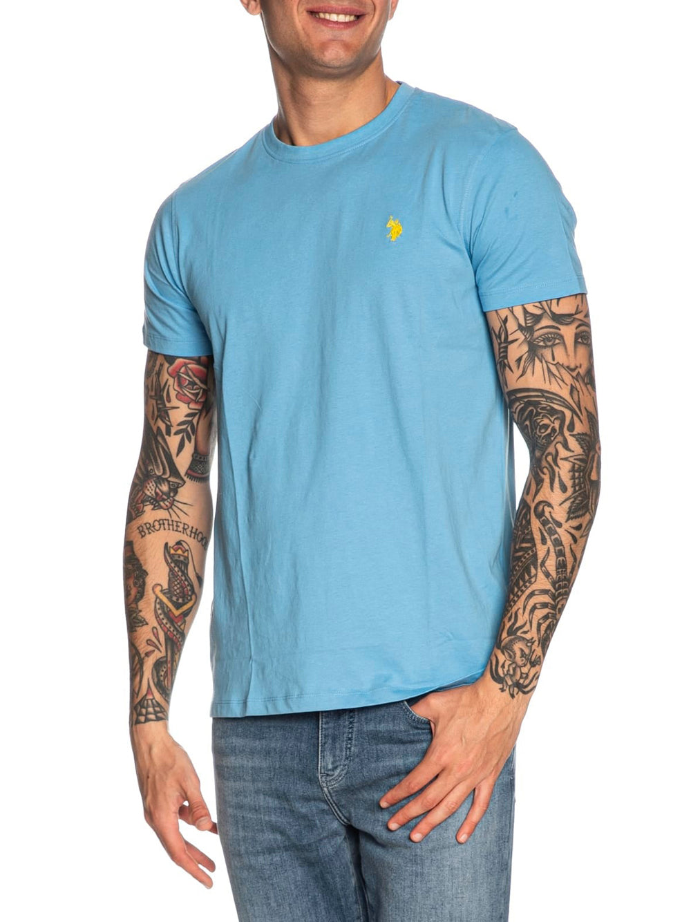 U.S. POLO ASSN. T-shirt Uomo - Celeste modello US41154004