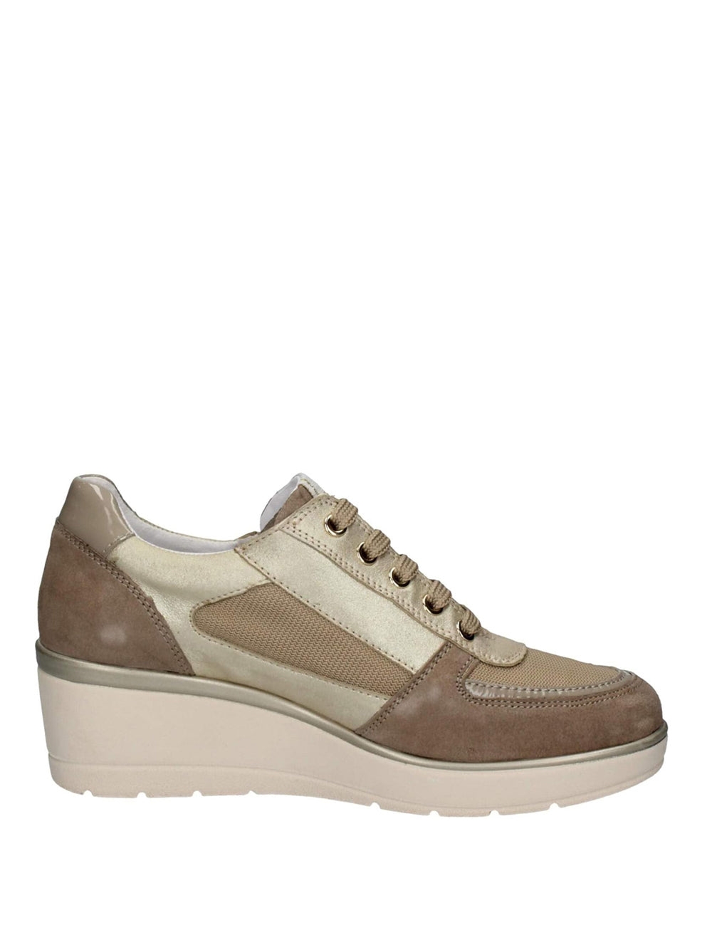 VALLEVERDE Sneakers con zeppa Donna - Beige modello 36440