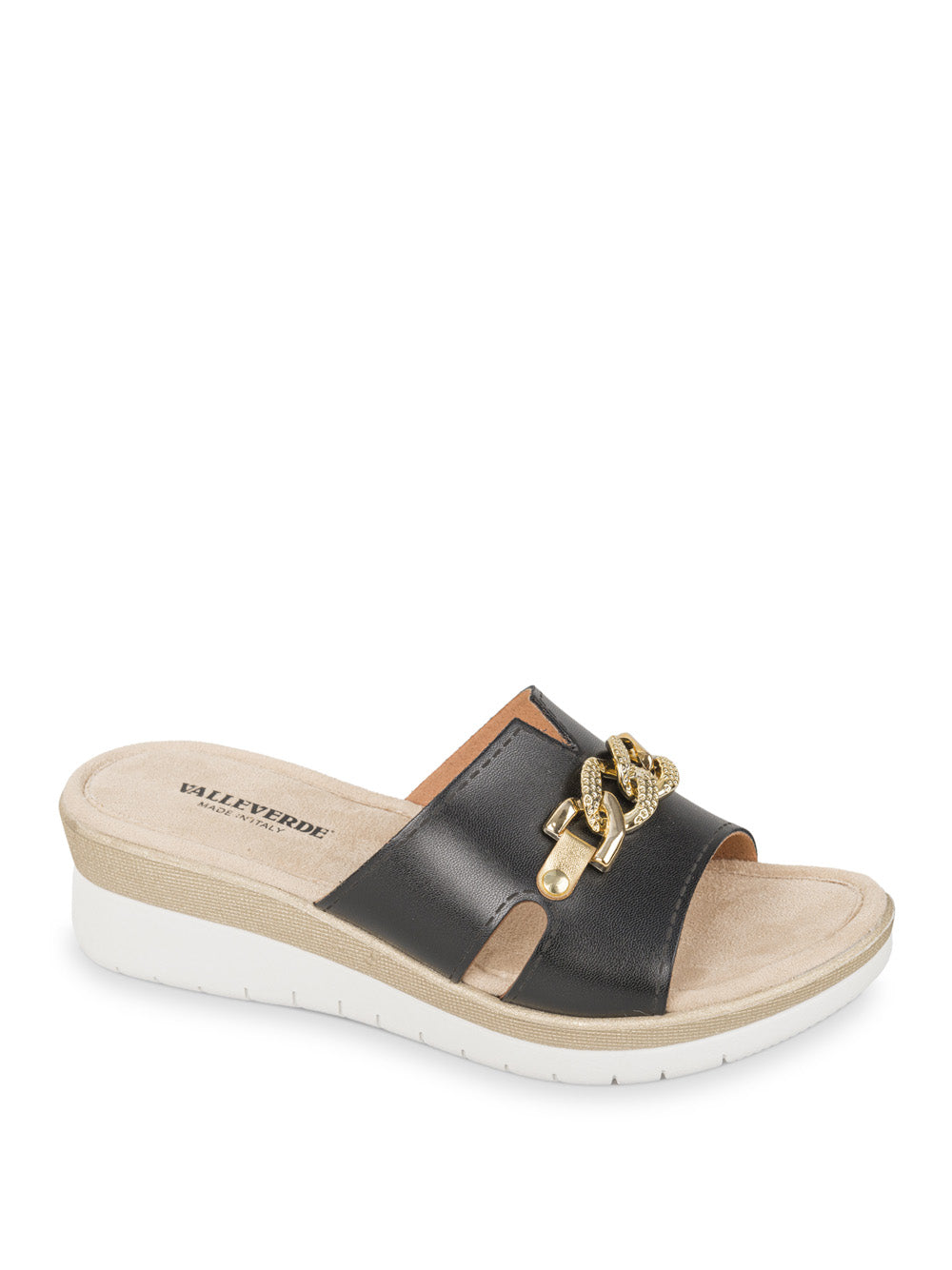 VALLEVERDE Ciabatte con zeppa Donna - Nero modello 52102