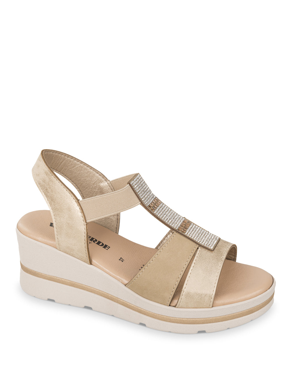 VALLEVERDE Sandali con zeppa Donna - Platino modello 55581