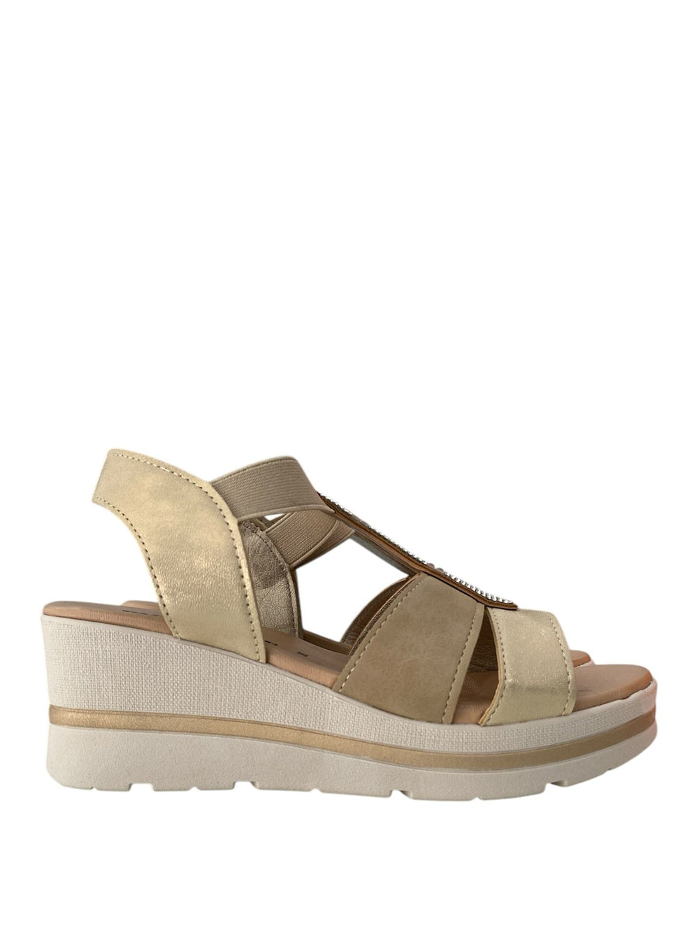VALLEVERDE Sandali con zeppa Donna - Platino modello 55581