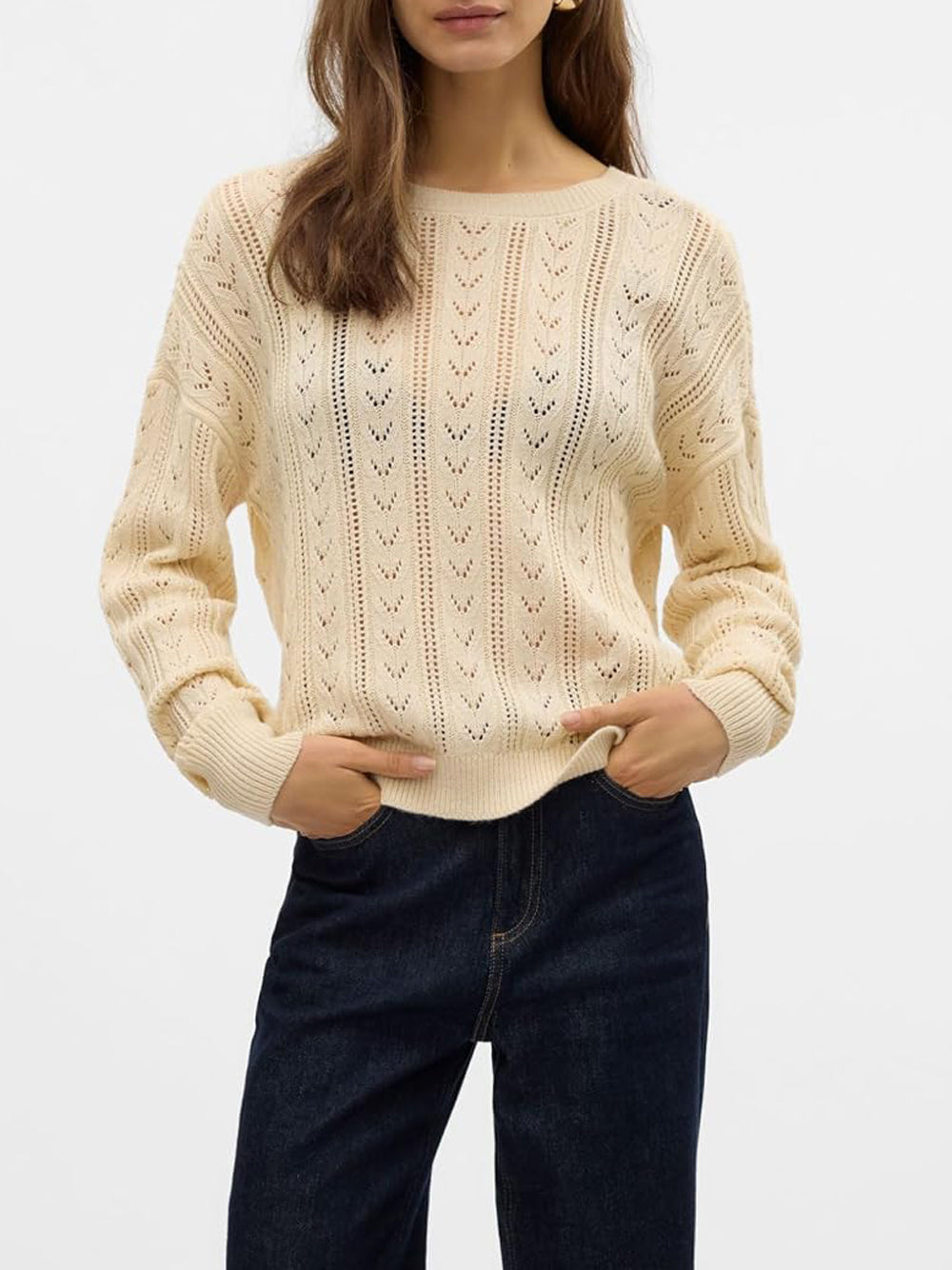 VERO MODA Maglione Donna - Beige modello 10321904