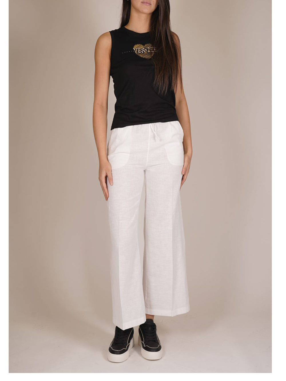 YES ZEE Pantalone Donna - Bianco modello P398J200