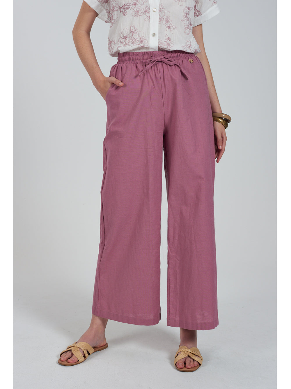 YES ZEE Pantalone Donna - Rosa Antico Scuro modello P398J200