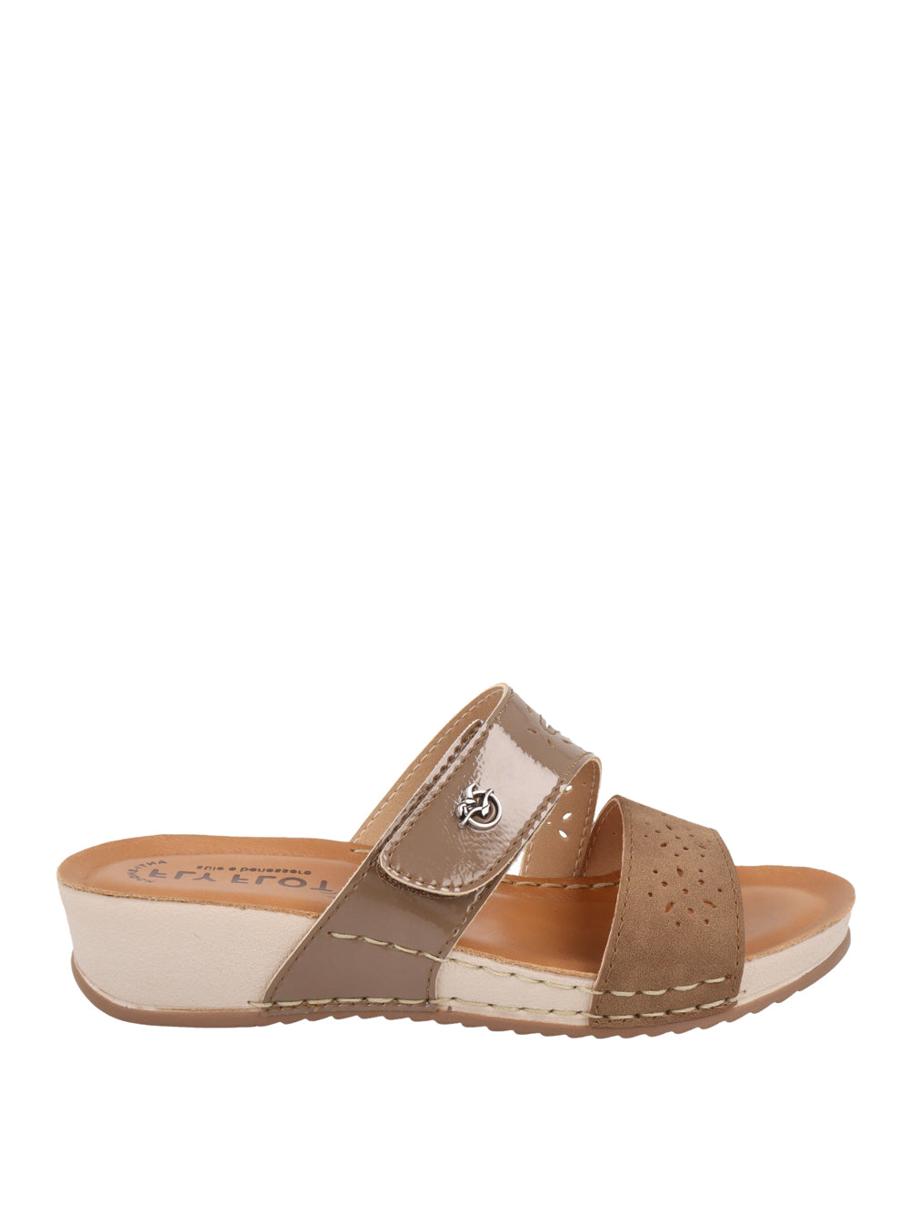FLY FLOT Ciabatte con strappi Donna - Marrone modello 230110 HG