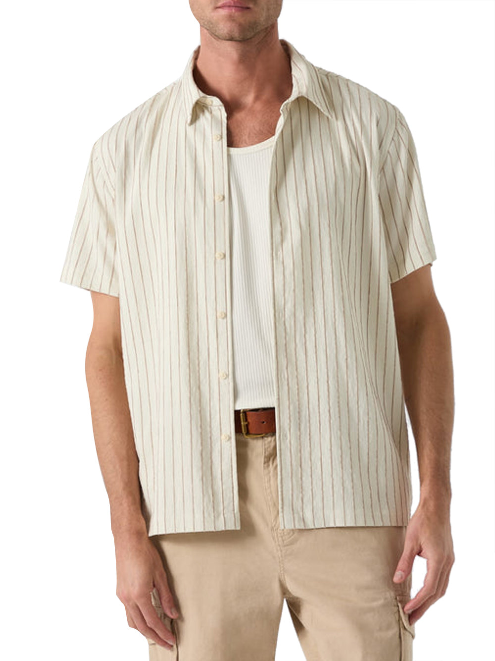 GUESS Camicia Uomo - Beige modello M6GH53W1813