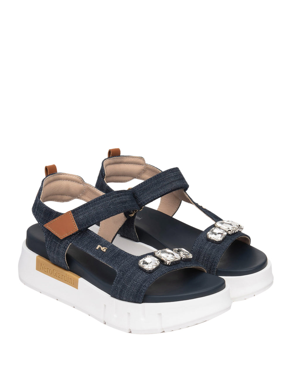 NERO GIARDINI Sandali platform Donna - Blu modello E513691D