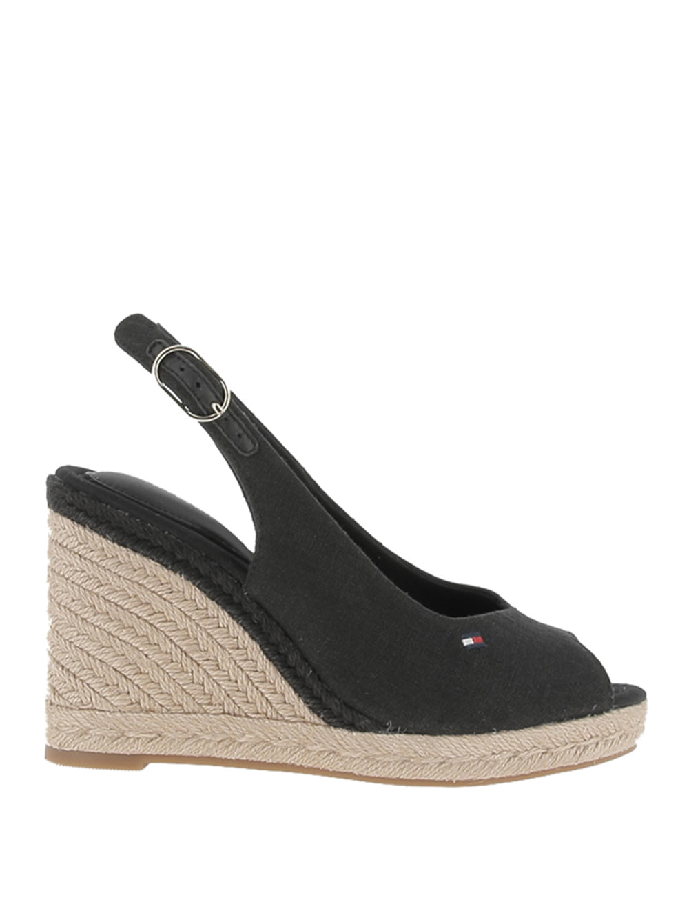 TOMMY HILFIGER Sandali con zeppa Donna - Nero modello FW0FW09343BDS