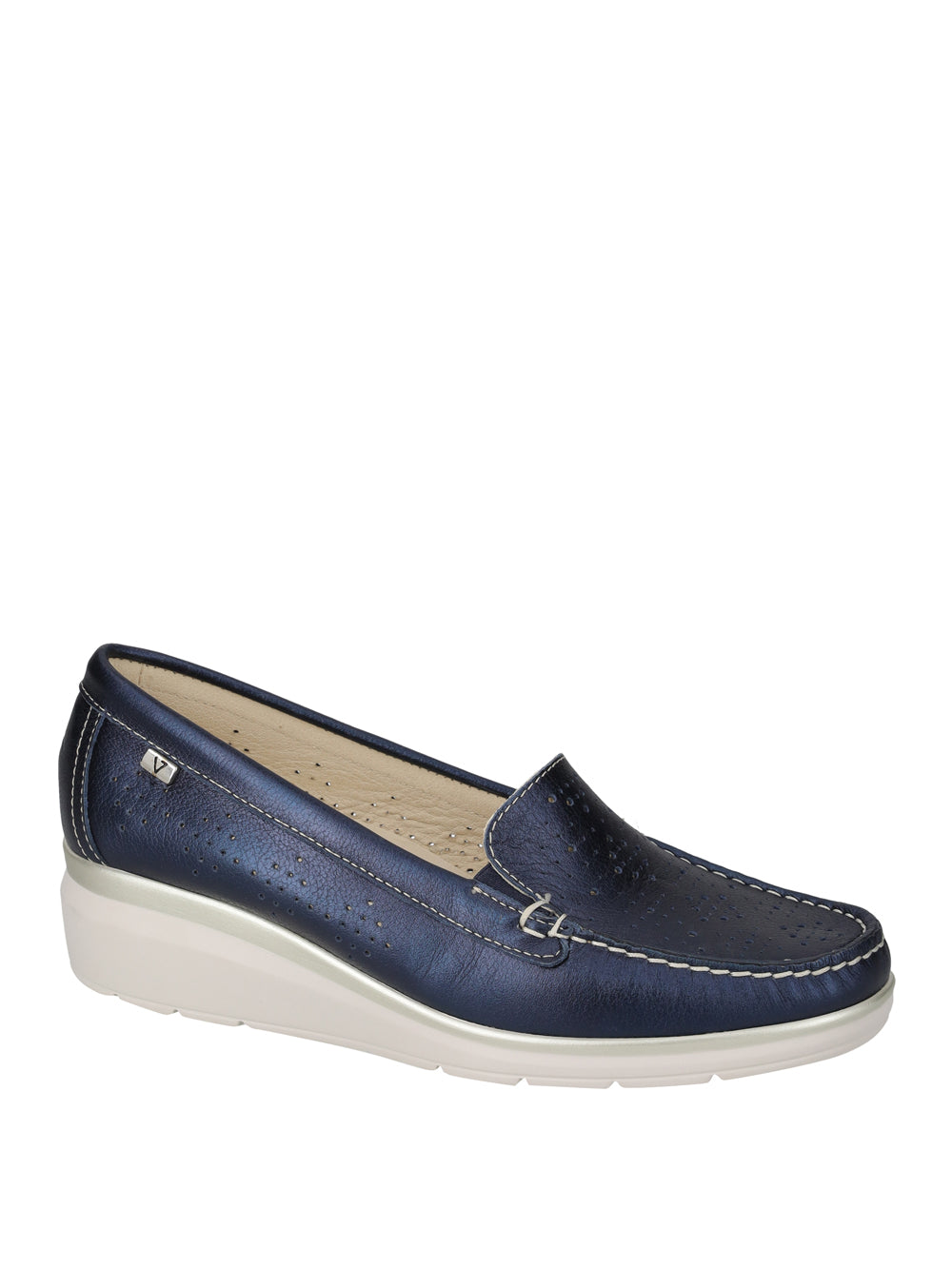 VALLEVERDE Mocassini con zeppa Donna - Navy modello 11051