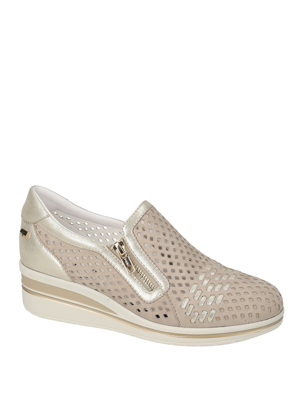 VALLEVERDE Sneakers con zeppa Donna - Ecru modello VD350W