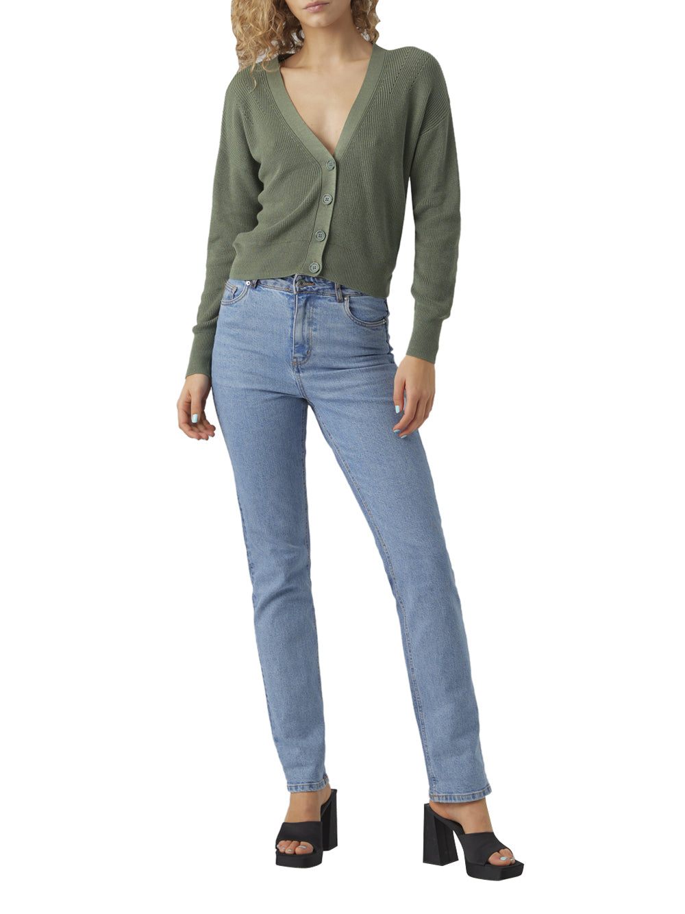 VERO MODA Cardigan Donna - Verde modello 10281878