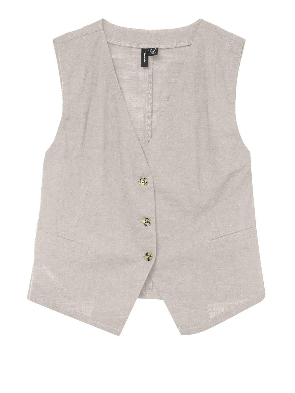 Vero Moda - Gilet boutonné en maille côtelée épaisse - Blanc et noir Vero Moda - Gilet boutonné en maille côtelée épaisse - Blanc et noir