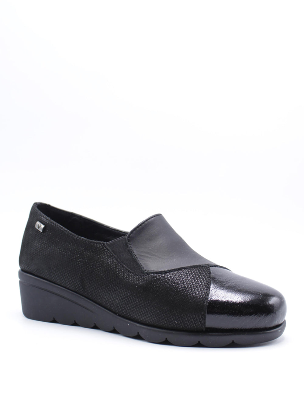 VALLEVERDE Mocassini con zeppa Donna - Nero modello VS10304