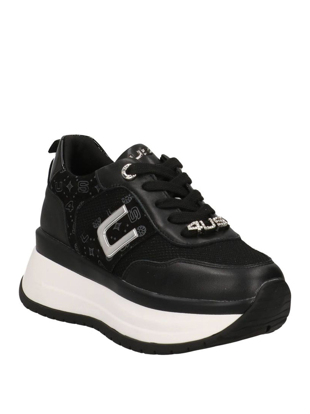 4US Sneakers platform Donna - Nero modello 4BV156