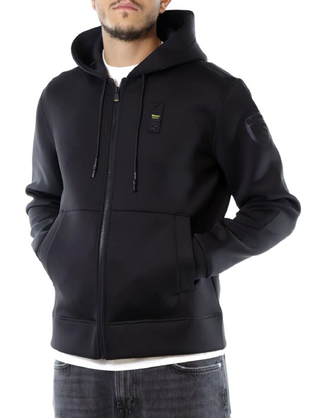 BLAUER Felpa con zip Uomo - Nero modello 25WBLUF02093