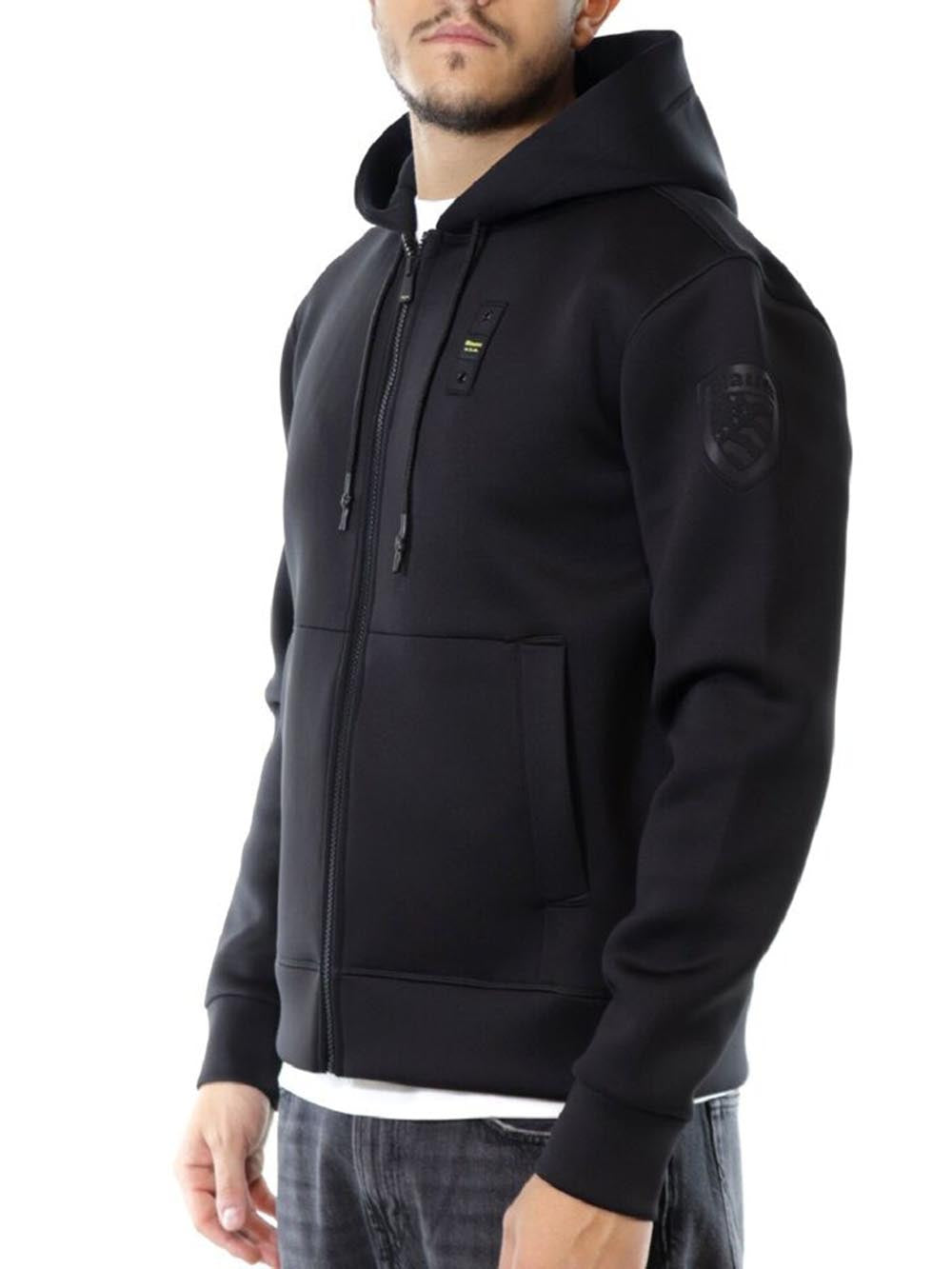 BLAUER Felpa con zip Uomo - Nero modello 25WBLUF02093